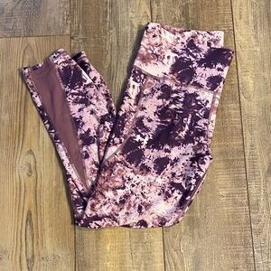 Under Armour Pink and Purple Tie-Dye Leggings